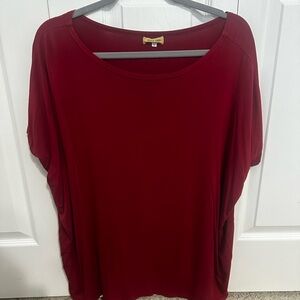 Piko 1988 Deep Red Short Sleeve Top